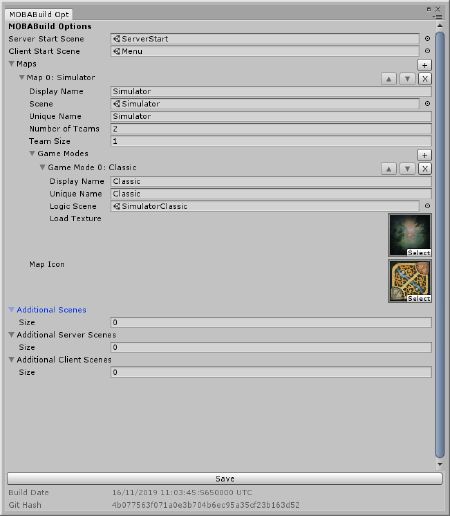 Screenshot of the main MOBABuild interface