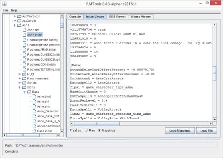 RAFTools .inibin Viewer